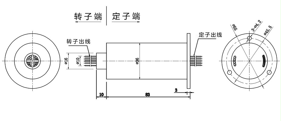 BTC036帽式电滑环结构图